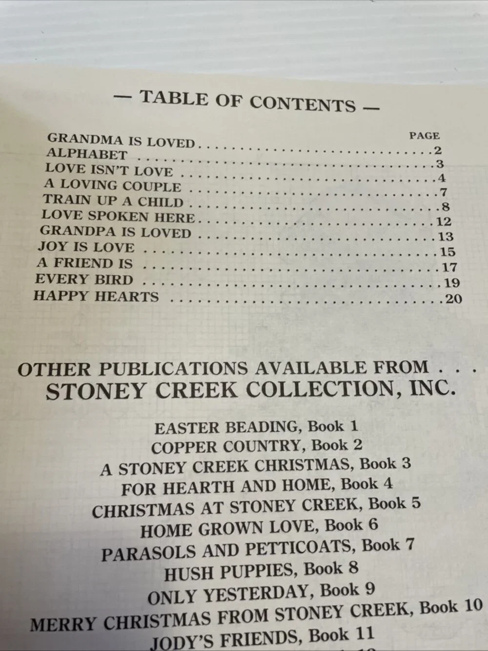 Love Spoken Here Cross Stitch Pattern Book 13 Stoney Creek 1985 - VGUC